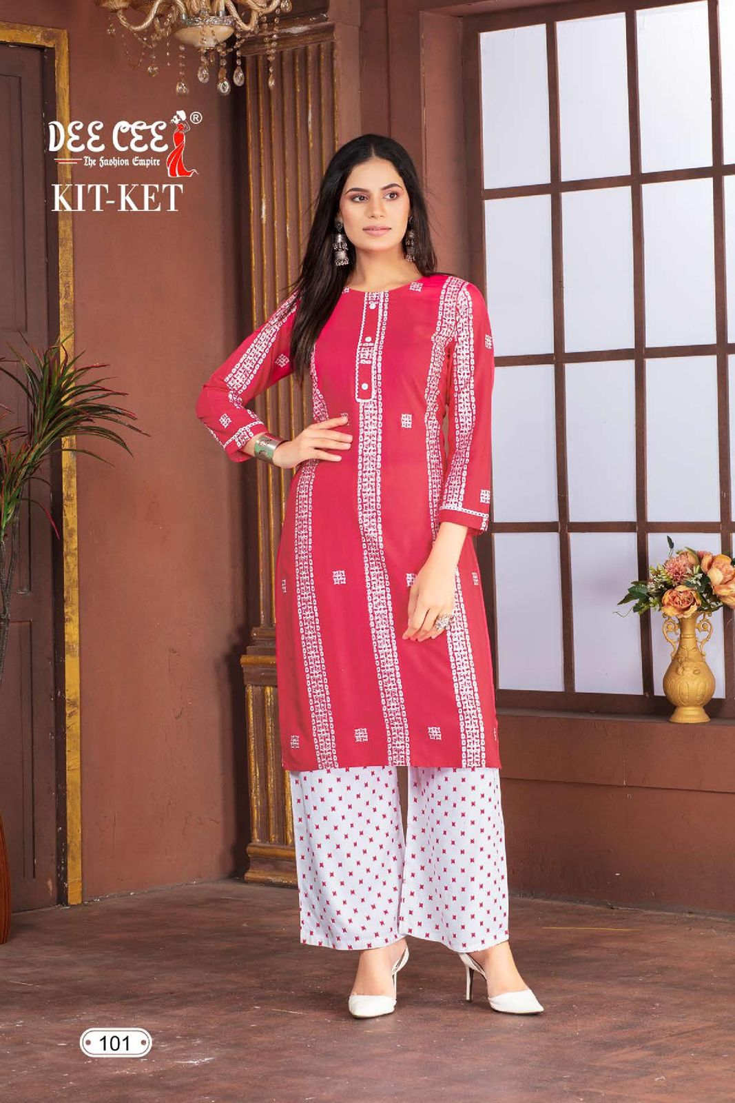 Kitket By Deecee Rayon Designer Printed Kurti With Palazzo Wholesale Online
